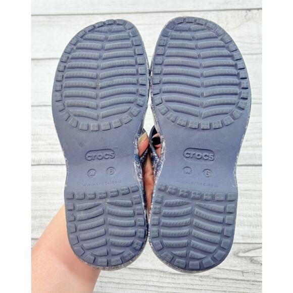CROCS Women’s Meleen Twist Floral Graphic Sandals Navy Size 6 - Picture 6 of 6